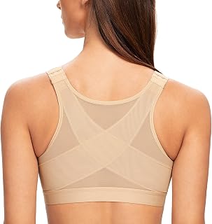 MELENECA Women's Bra Front Posture Closure without Underwire