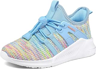 RUNSIDE ガールズ テニスシューズ 軽量 スポーツ キッズ スニーカー レースアップ ランニング/ウォーキング用 幼児/小さなお子様/大きなお子様向け