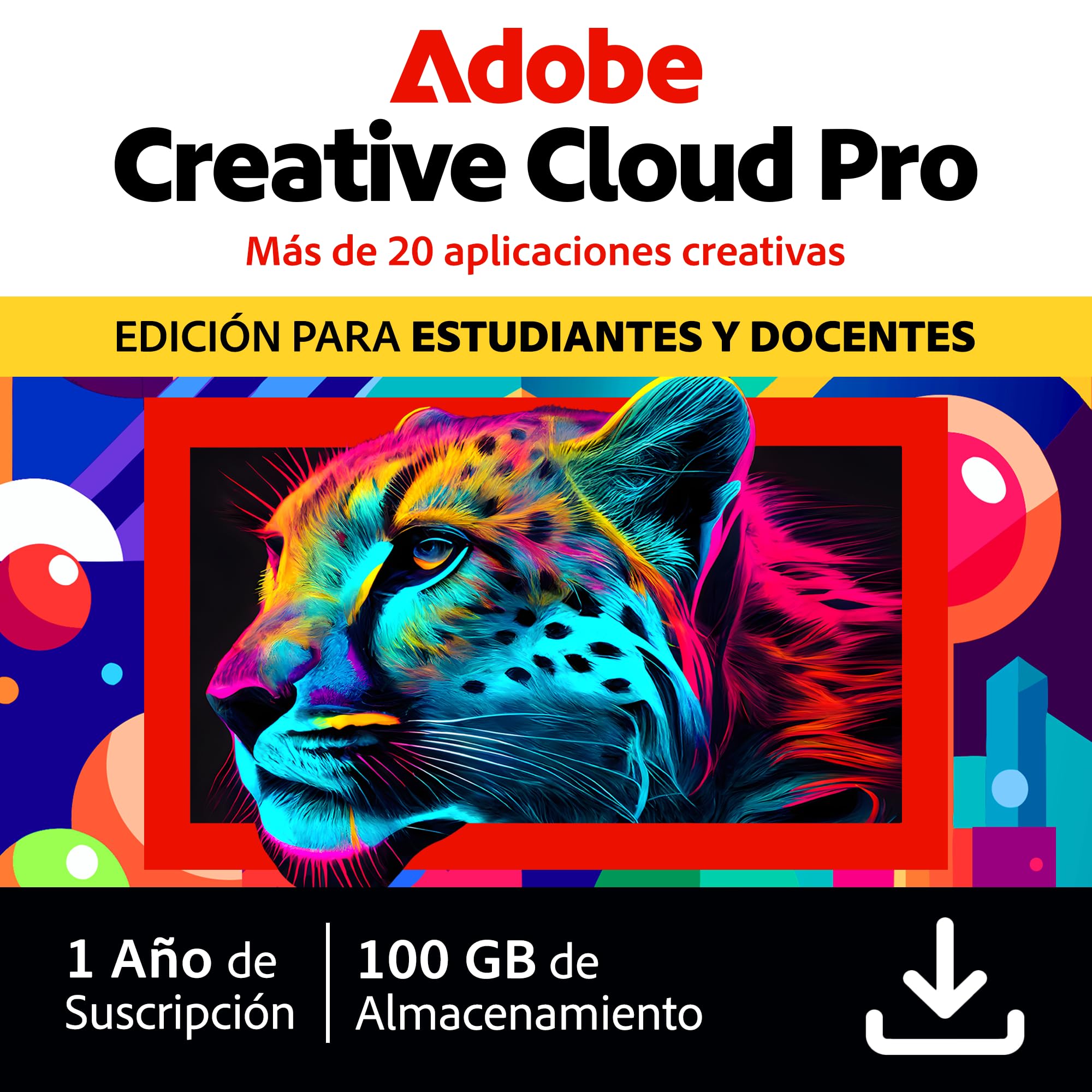 Adobe Creative Cloud Pro para estudiantes y docentes | Software Creativo con IA 