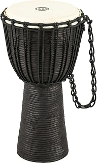 Meinl Percussion Djembe with Mahogany Wood - NOT Made in CHINA - 10-Inch Medium Size Rope Tuned Natural Head, 2-Year Warranty