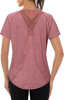 Gyabnw Women's Short-Sleeved Sports Shirt UV Protection Functional Shirt