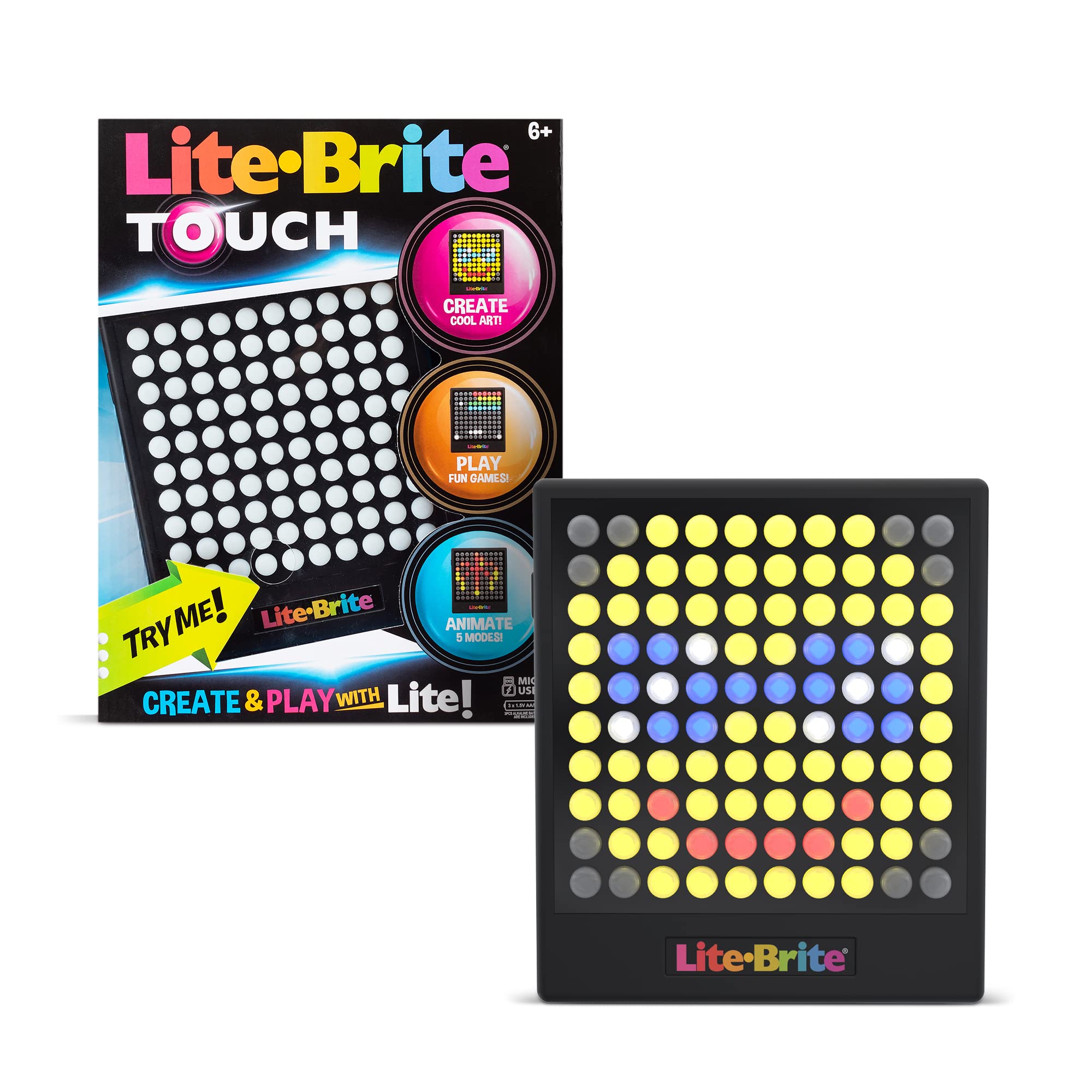 Lite-Brite Touch - Catch The Light! Lite-Brite Art Without Pegs! Interactive Lit