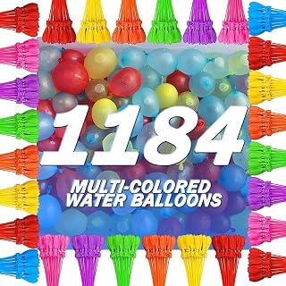 Water Balloons With 1184 balloon Easy Quick Start Splash Party with Kids and Adults Water Bomb 6332 (Multicolored1842)