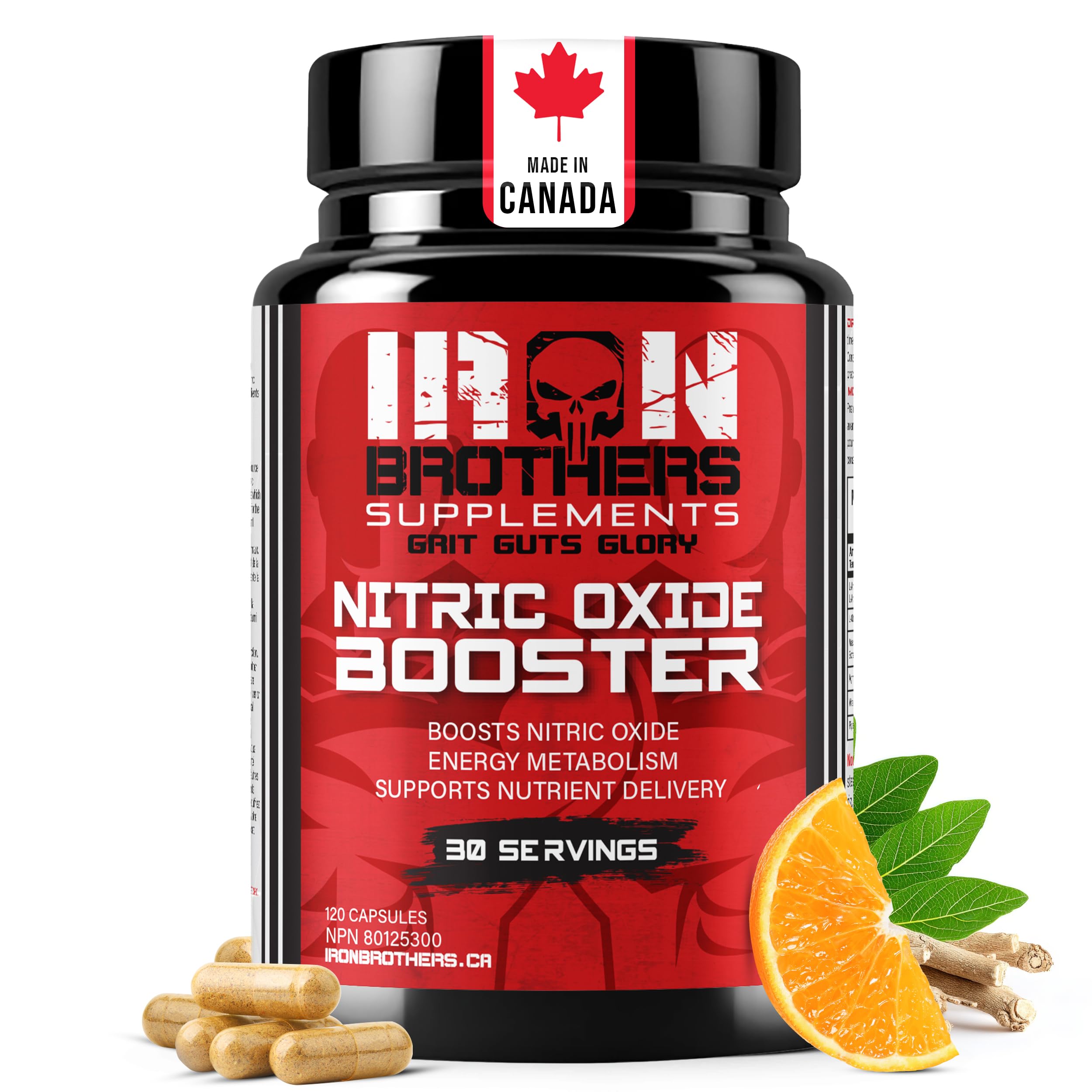 Iron Brothers Nitric Oxide Supplement for Men & Women | Pre-Workout Booster for 