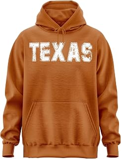 Printbox Originals Texas Hoodie for Men, Unisex Style Mens Womens Hooded Sweatshirt, Gameday Apparel Sports