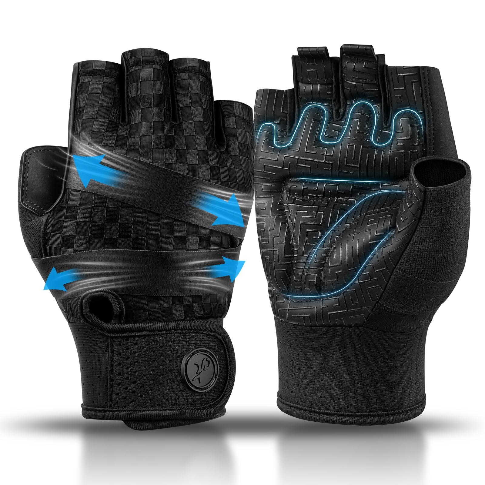 MOREOK Workout Gloves Padded Weight Lifting Gloves for Men/Women, [3MM Gel] Fing