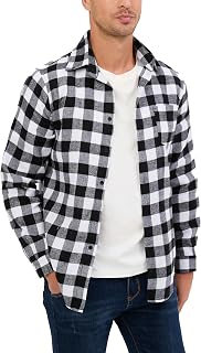 Men's Long Sleeve Cotton Plaid Shirts