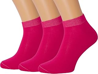 RONDO Pack of 3 Pairs Unisex Cotton Non Slip Thin Dry Fit Low Cut Running Ankle Socks White Black, blue, One size