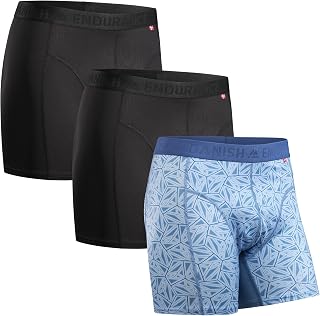 DANISH ENDURANCE 3er Pack Sport Boxershorts Herren, Regulär oder Lang