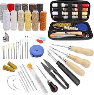 SUVSOON Leather Sewing Kit, Needle and Thread Kit