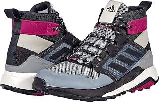 adidas Terrex Trailmaker Mid Gore-TEX Hiking Shoes Metal Grey/Core Black/Power Berry 6 B (M)