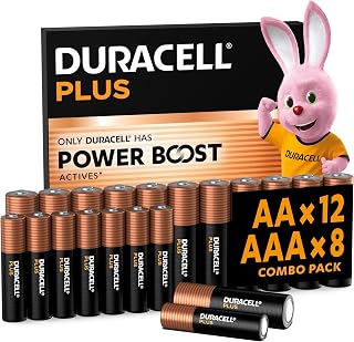DURACELL Plus AA & AAA Batteries (Combo Pack of 20) - Alkaline Batteries 1.5V