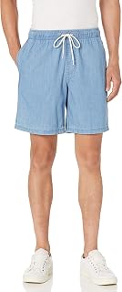 Amazon Essentials Men's Relaxed Fit 8" (20cm) Cotton Shorts with Elastic Waist and Drawstrings