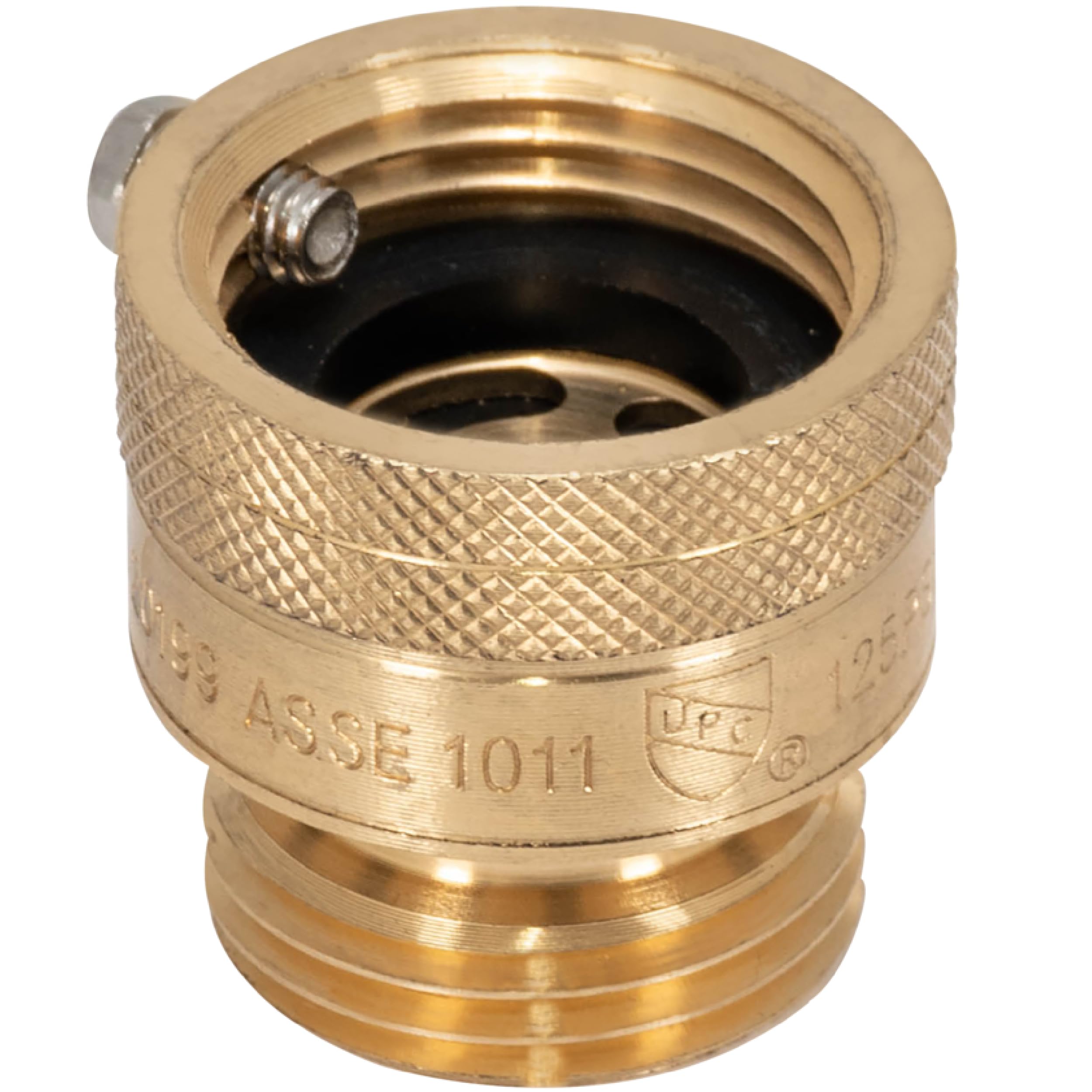 Eastman 3/4 Inch FHT x 3/4 Inch MHT Hose Bibb Anti Siphon Vacuum Breaker, Brass 
