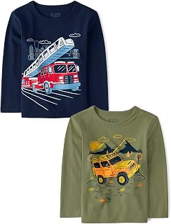 The Children's Place,Baby Boys,and Toddler Assorted Everyday Long Sleeve Graphic T-Shirts