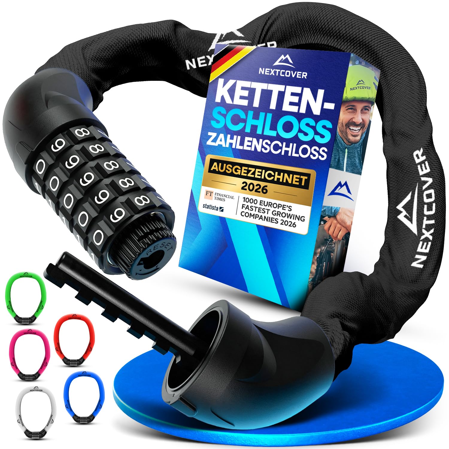 NEXTCOVER® LockOne Bicycle Lock with Combination Code I - [Safecure] Combination
