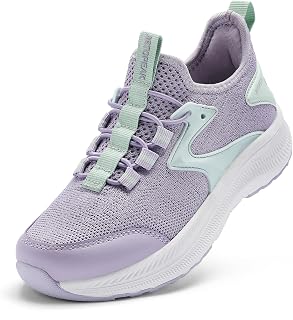 Kids Wide Toe Box Slip On Sneakers - Orthopedic Walking Running Shoes for Boys & Girls - Arch Support Lightweight Athletic Tennis Shoes for Youth