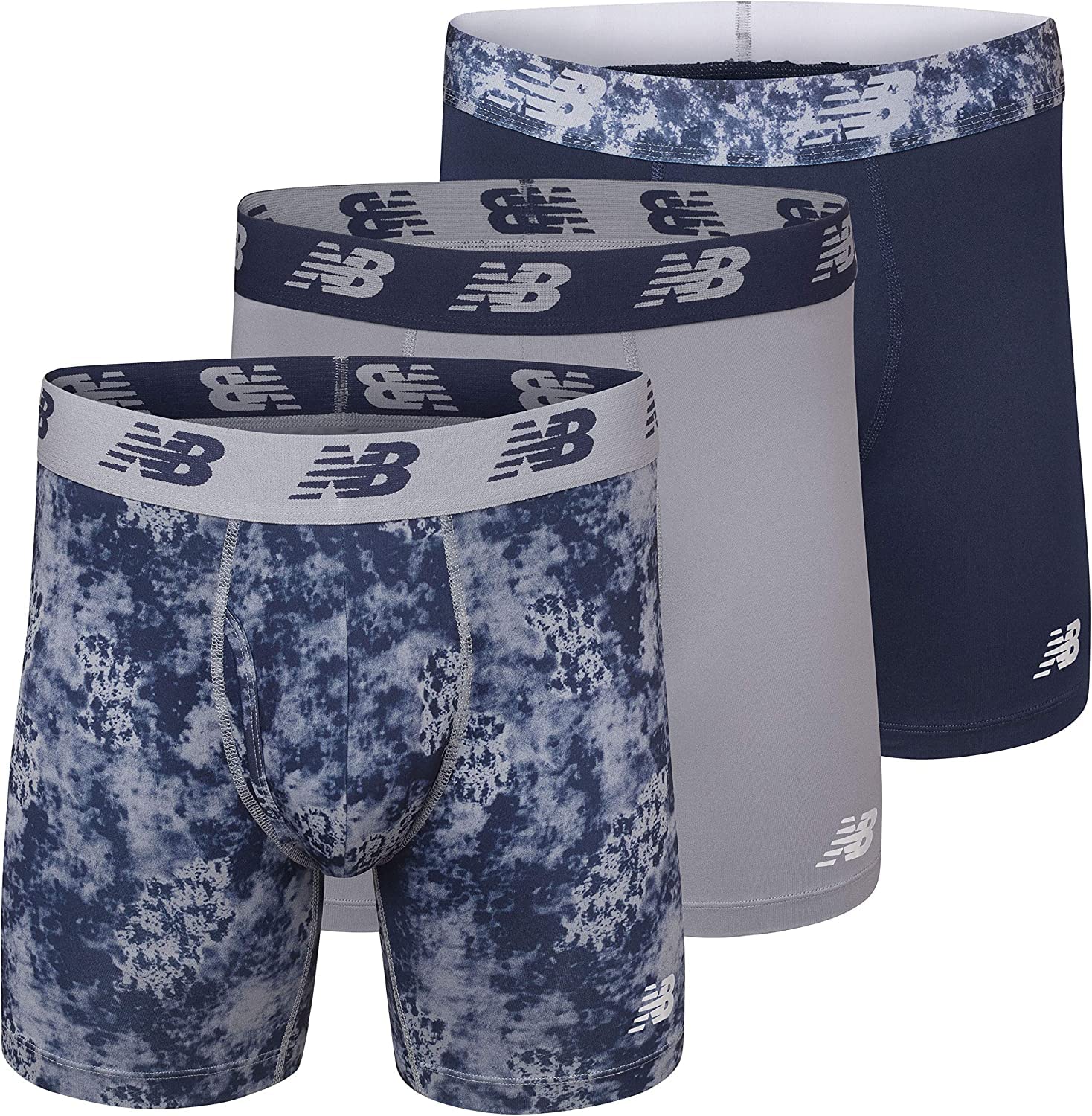 New Balance Premium 6 inch with Fly 3 Pack Men's Boxer Shorts (Pack of 1)