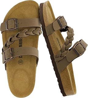 CUSHIONAIRE Women's Lizzy Cork Footbed Sandal with +Comfort and Wide Widths Available