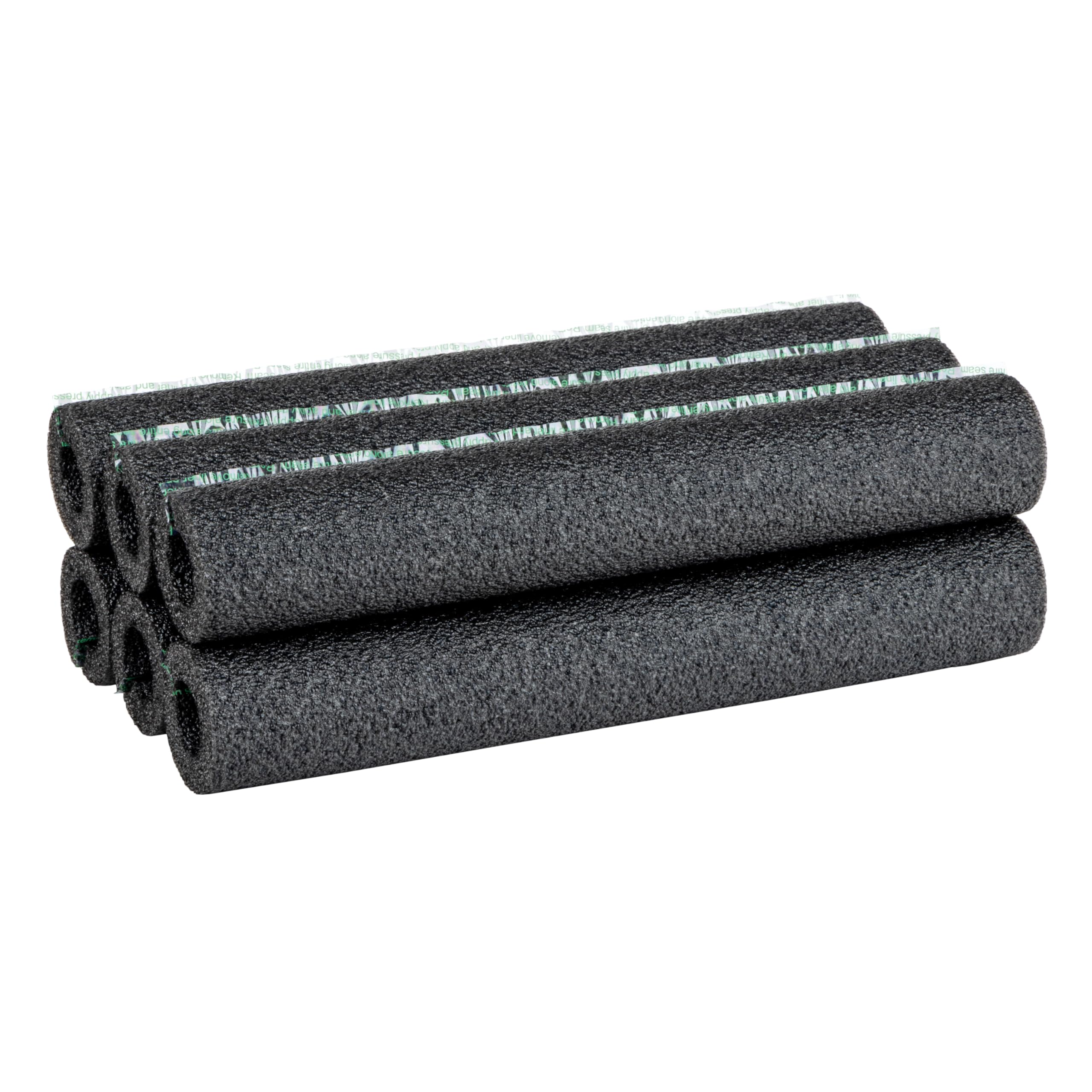 Duck Brand Foam Pipe Covers, 0.75 in x 1 Ft, 6 Sticks Per Pack, Black | Pipe Ins
