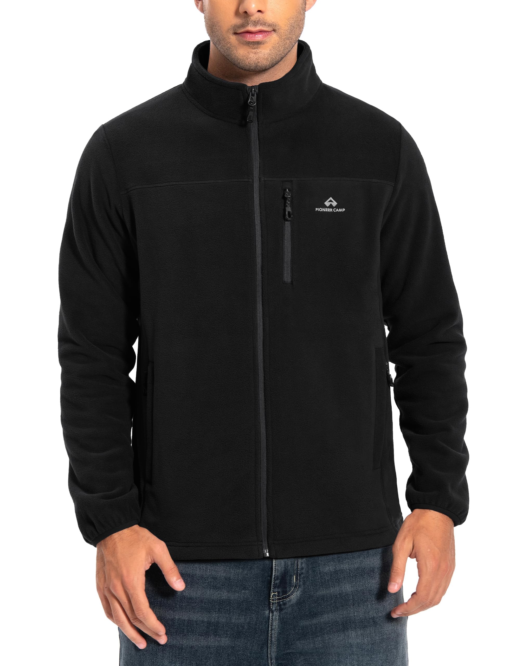Pioneer Camp Herren Fleecejacke Full Zip Outdoor Polar Leicht Winddicht Jacke mi