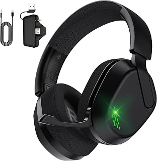 Wireless Gaming Headset for Xbox Series X|S, Xbox One, PS5, PS4, Mac,Switch, PC Host,Xbox Wireless Headset with Mic,50mm Driver，20ms Low-Latency, Bluetooth 5.3 with Noise Cancelling-Black