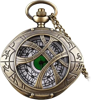 Whodoit Men's Pocket Watch, Arabic Digital Dial Pocket Watches with Chain