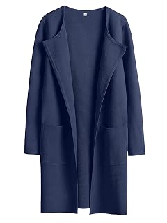 ANRABESS Womens Cardigan Sweater Open Front Knit Long Coatigan Dressy Casual Jacket Coat 2025 Fall Outfits Classy Clothes