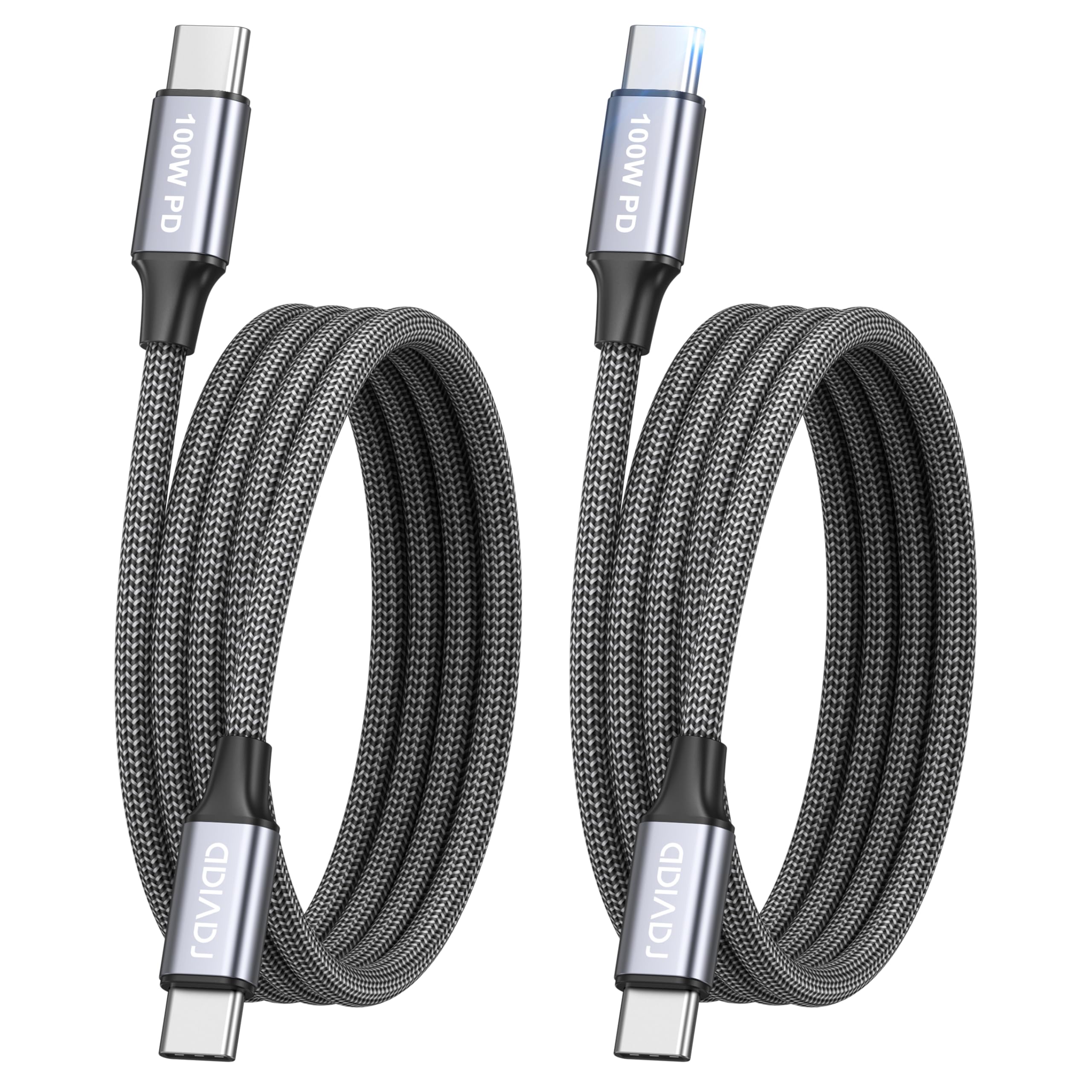 RAVIAD USB C to USB C Charger Cable 2Pack 1M 100W 5A Fast Charging Cable | Type 