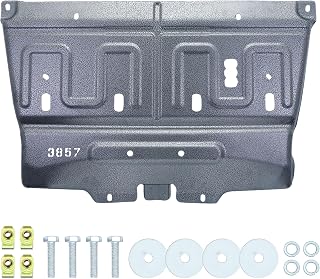 Update ML3Z-7222-D 3D Manganese Steel Engine Splash Shield | Splash Panel Shield Under Diaper Compatible with 2015-2024 F150 Ford/JL3Z-7222-C/Not Fit Raptor Model/or 3.0L Diesel