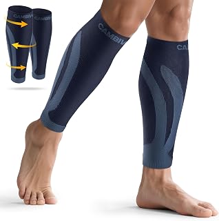 CAMBIVO Calf Compression Sleeves for Men & Women, 2 Pairs, Calf Support