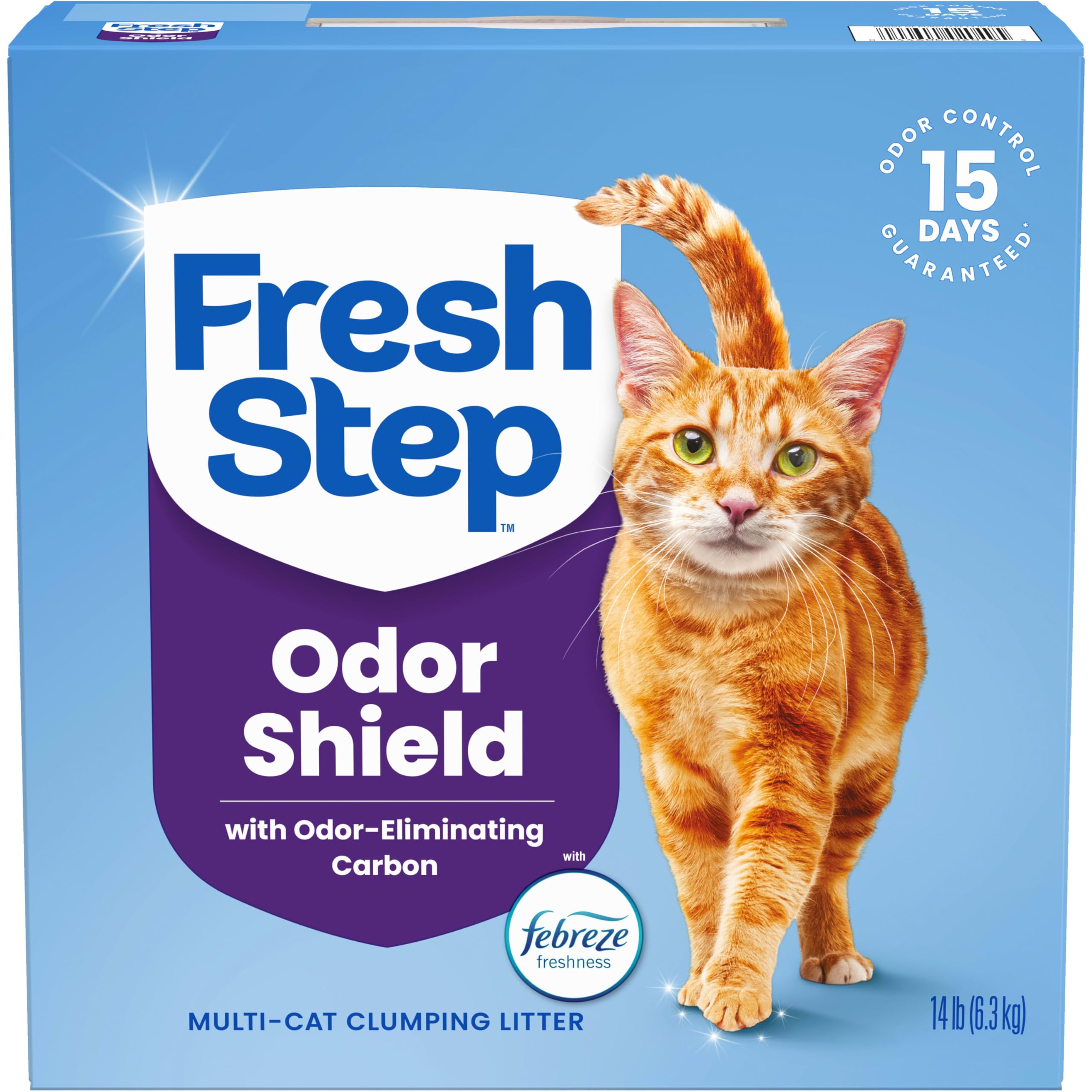 Fresh Step Odor Shield Multi Cat Clumping Cat Litter, 14 lb. | Febreze Freshness