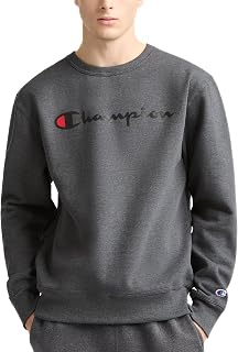 Champion Powerblend Fleece Crew, Script Logo Men's Tracksuit Top