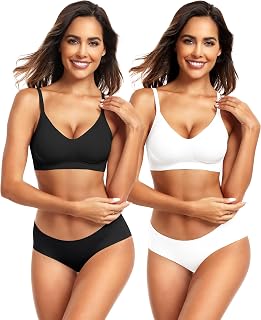 Vertvie Women's Sports Bra without Underwire Comfortable Push Up Bra Without Underwire Microfibre for Daily Yoga