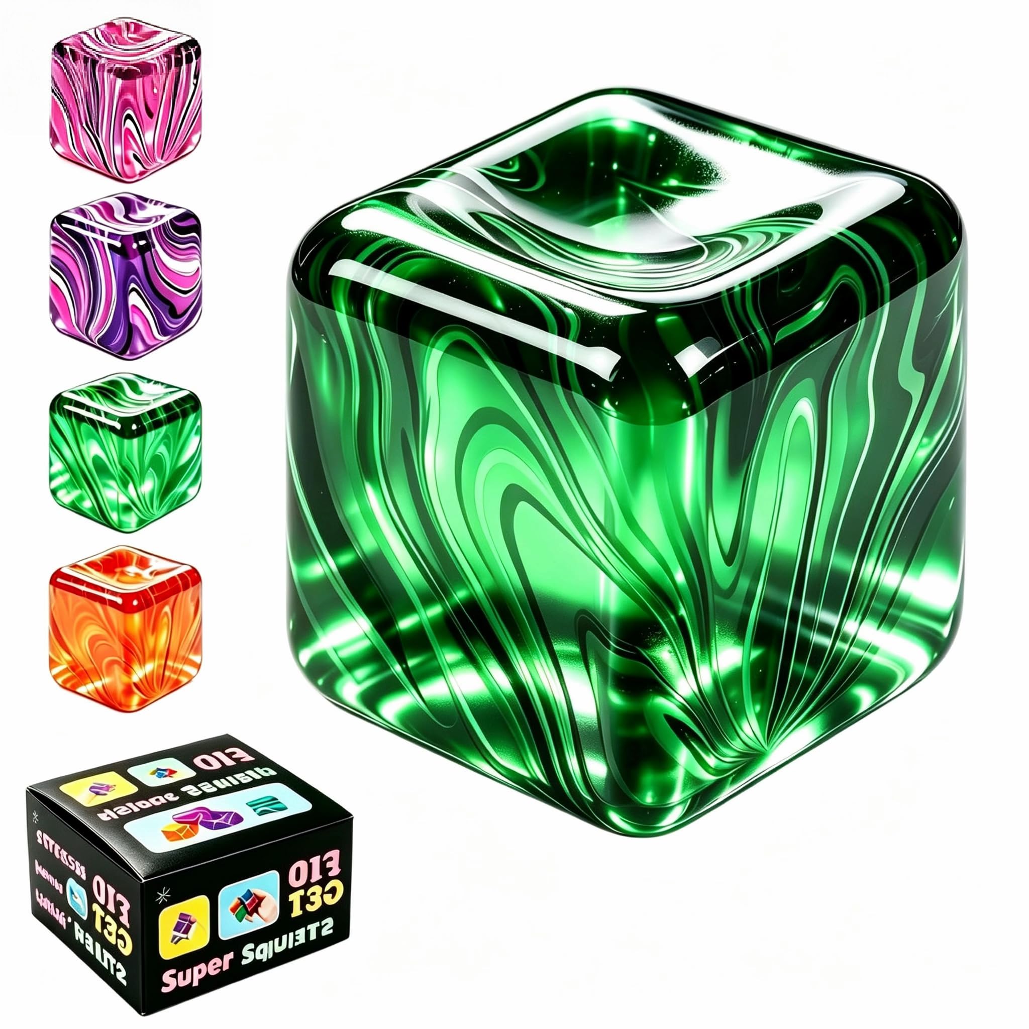 1 Pack Fidget Toys Squishy Stress Cube, Stress Balls for Kids Adults Squishies S