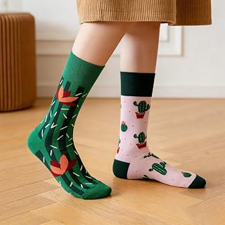 Novelty Socks for Men Women – Coloured Asymmetrical Pattern Funny Crew Socks Sports Casual Dress Sock Fun Stocking Gifts
