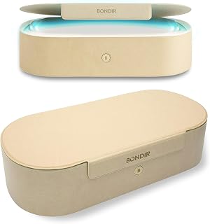 Bondir Beyond UV+O3 Sanitizer Box and Universal Charger UV and Ozone Disinfector for Phone, Mask, Makeup Brush, Nail Tool (Almond Oil)