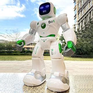 Ruko 1088 Large Remote Control Robot Toys for Kids, Birthday Gift, Green | STEM Programmable Remote Control Robot, Electronics Educational Gifts for Boys & Girls 4 5 6 7 8 9 Year Old