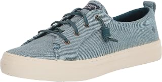 Sperry Women's Crest Vibe Boat Shoe, Blue Twill, 5