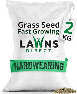 Lawns Direct ProGrass™ 2kg Fast Growing Hardwearing Grass Seed | Fast Growing Grass Seed, Lawn Seed, Grass Feed, hardwearing lawn coverage, garden and park use, covering 57-100m²