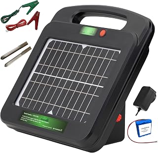 My Animal Command Solar Power Electric Fence Energizer Charger 0.25 Joules | Lithium Ion Battery, Containment, Protection, Livestock, Pet, Horses, Cattle, Sheep, Earthing rod included