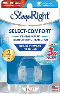 SleepRight Select-Comfort Night Guard for Teeth Grinding & Bruxism | Protects teeth from nighttime grinding and clenching. No boil custom fit design with secure comfort.