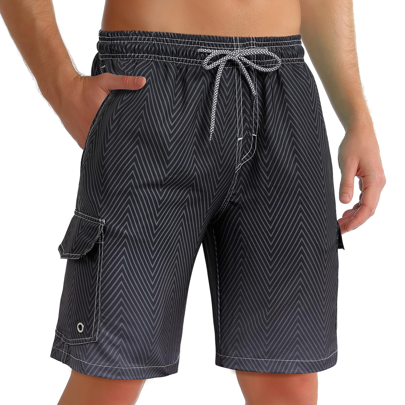 ELETOP Swim Shorts Men Quick Dry Men's Swim Trunks Board Shorts Performance Surf