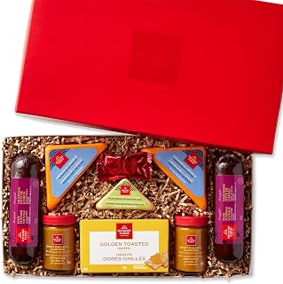 Hickory Farms Ham Lover's Collection Gift Box | Medium Gift Box | Meat & Cheese Sampler | Crisp Crackers | Savoury Mustard | Gourmet Food Gift Basket Perfect For Family, Birthday, Sympathy, Congratulations Gifts, Retirement, Thinking of You, Business and Corporate Gifts