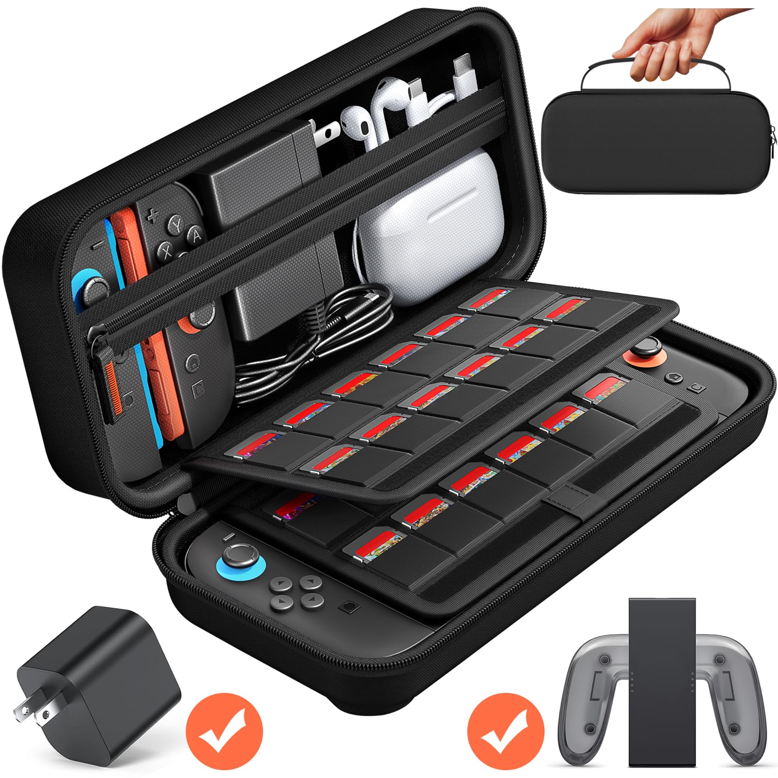daydayup Switch Carrying Case Compatible with Nintendo Switch 2 - Fits Official 