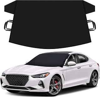 Autovir Windshield Snow Cover for Ice and Snow, Car Windshield Snow Cover | Winter Frost, Ice &amp; Snow Protection – Waterproof Frost Shield Windshield Protector for Cars, SUVs &amp; Trucks (69x42 inches)