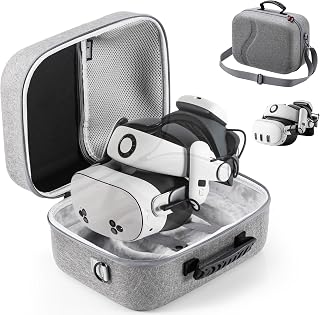 Large Carry Case for Meta Quest 3S/Quest 3, Hard Travel Case for BOBOVR S3 Pro/Kiwi Design Battery Head Strap, Controllers and Other Accessories, Carrying Case for Oculus Quest 3S/Quest 3