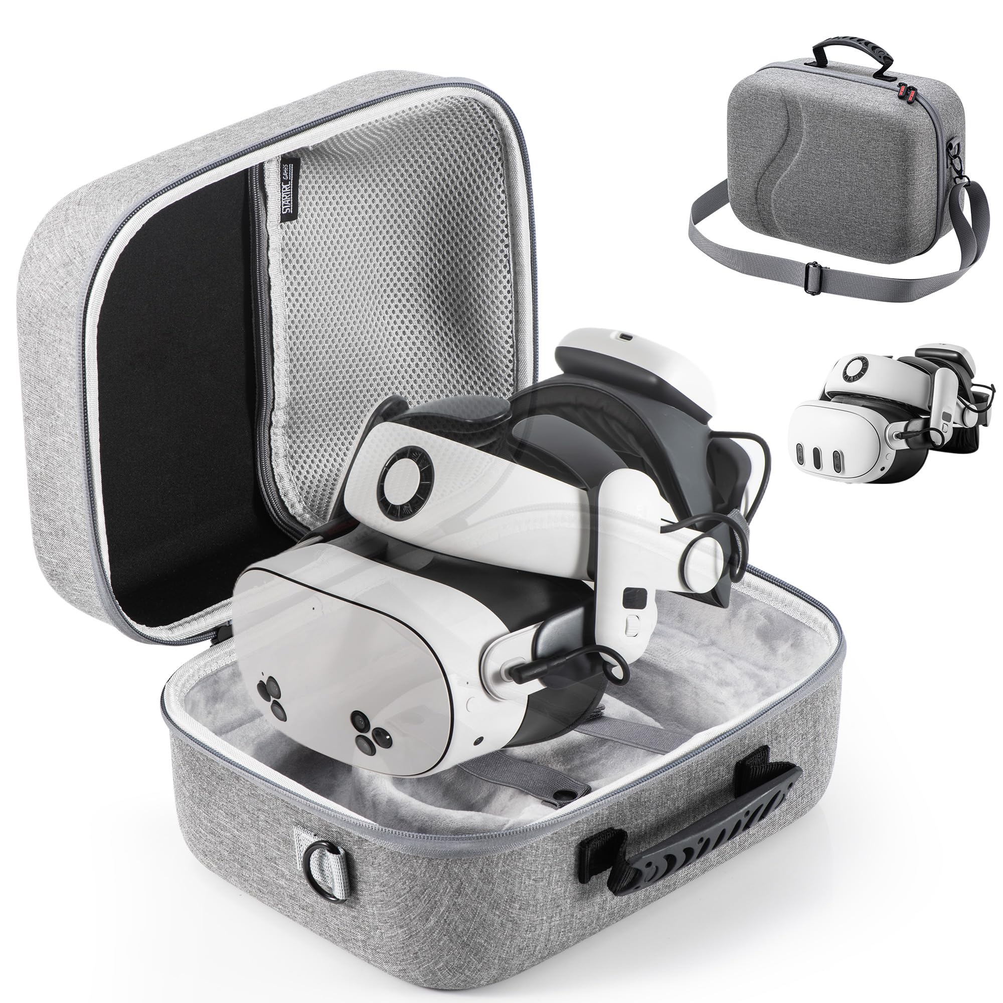 Large Carry Case for Meta Quest 3S/Quest 3, Hard Travel Case for BOBOVR S3 Pro/K