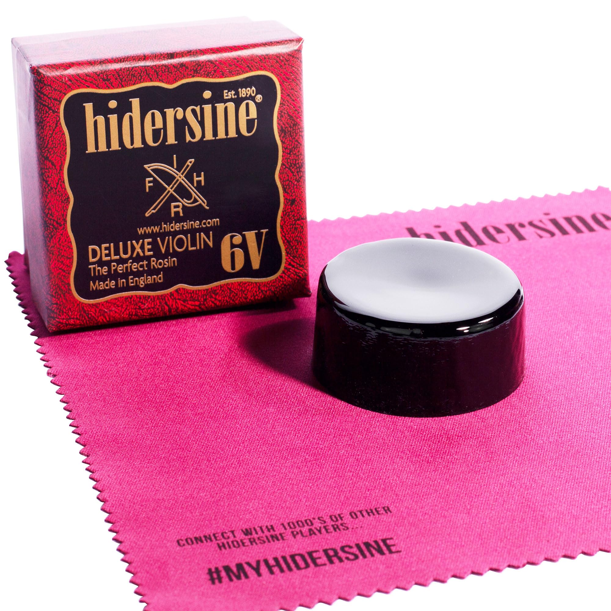 Hidersine 6V Deluxe Violin Bow Rosin – Dark/Soft - for Advanced Violinists | Del