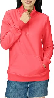Amazon Essentials Women's Long Sleeve Quarter Zip Fleece Top (Available in Plus Size)